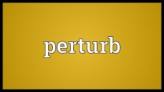 Perturb Meaning [upl. by Melita]