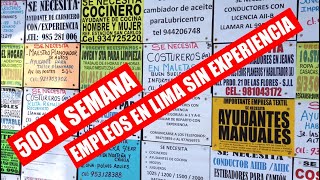 Como conseguir trabajo en lima 2024 si no tengo experiencia [upl. by Fifi36]