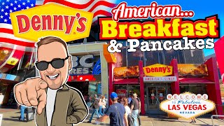 Dennys All American Breakfast With a Side of Pancakes on THE VEGAS STRIP [upl. by Sirah]