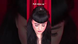 Cutting Bettie Bangs♥️🪄Full video up pinupstyle Pinip hair vintagestyle [upl. by Ress]