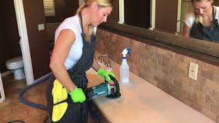 Marble Countertop Polishing Scottsdale AZ with Tile Girl [upl. by Detta]