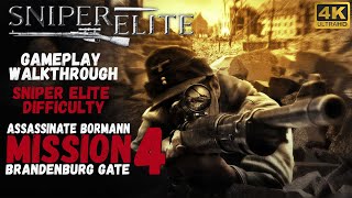 Sniper Elite 1 Mission 4  Brandenburg GateSniper Elite Difficulty 4K [upl. by Naiditch]