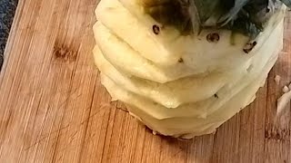 how i cut my pineapple asmr satisfying foodie fruits [upl. by Yordan]