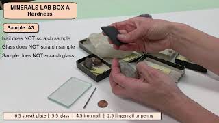 Minerals Lab Box A  Hardness [upl. by Eded]