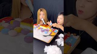 Mochi ice cream race shorts viral mukbang [upl. by Alegnat]