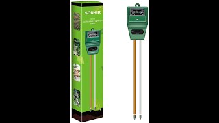 SONKIR Soil pH Meter MS02 3in1 Soil MoistureLightpH Tester Gardening Tool Kits for Plant Care [upl. by Atalanti]