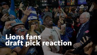 Terrion Arnold pick cheered by fans at NFL Draft Caleb Williams booed by Lions fans draft reaction [upl. by Ytinirt]