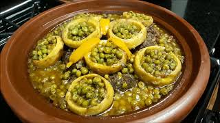 طاجين اللحم بالقوق و الجلبانة moroccan tagine [upl. by Gabrielle]