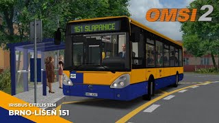 OMSI 2 076 CZ BRNOLÍŠEŇ » 151  Irisbus Citelis 12 EURO 4 úprava  REPAINT BORS Břeclav [upl. by Elockin]