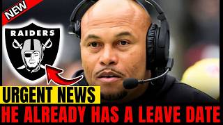 💥IMPACT ON RAIDERS COACH ALREADY HAS A DEPARTURE DATE RADICAL CHANGES IN THE TEAM [upl. by Kristin]