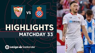 Resumen de Sevilla FC vs RCD Espanyol 32 [upl. by Nnylsia]