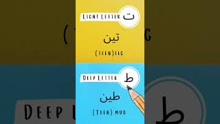 ARABIC Deep vs Light Letters arabic learnarabic arabiclanguage arabicgrammar languagelearning [upl. by Odlopoel]