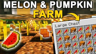 EASY Automatic Melon  Pumpkin Farm in Minecraft 121 Tutorial [upl. by Yoshio650]