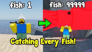 Catching Every Fish And Unlocked Secret Rod In Fisch Roblox [upl. by Niwred]