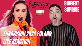 Poland Eurovision 2023 Live Reaction Blanka  Solo [upl. by Egroej]