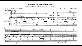 Gretchen am Spinnrade F Schubert  D Minor Piano Accompaniment  Karaoke [upl. by Ramej]