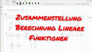 Zusammenstellung Lineare Funktionen [upl. by Attenwad]