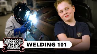 Welding 101  Giuseppes Garage  Popular Mechanics [upl. by Ahsyia]