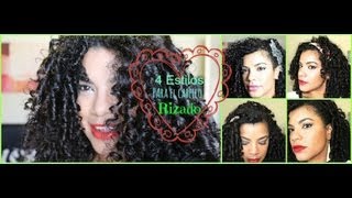 4 peinados faciles para el cabello rizado [upl. by Britney]