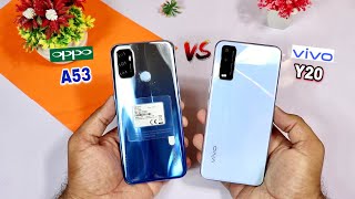 Oppo A53 vs Vivo Y20 Comparison  Speed Test amp Camera Test HindiUrdu [upl. by Notsirb]