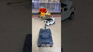 RC tank attack a car 🚧💣👷‍♂️jokes shorts comedy rccar fake [upl. by Araic]