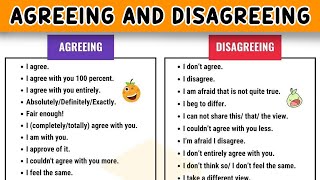 Other Ways to Say quotI Agreequot and quotI Disagreequot  How to Express AGREEMENT and DISAGREEMENT in English [upl. by Seow]