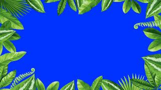 tropical leaves Green Screen  leaf Green screen template transition background copyright free [upl. by Pepper]