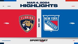 NHL Highlights  Panthers vs Rangers  March 4 2024 [upl. by Saum]