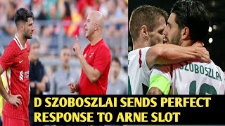 BREAKING NEWS ✅Dominik Szoboszlai sends perfect response to Arne Slot before Liverpool return✅ [upl. by Yelahc595]