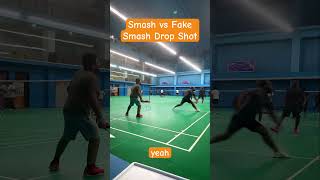 Smash vs Fake Smash Drop Shot badminton deception [upl. by Eirol]