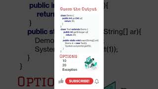 Day 94  Method overriding Question  Java [upl. by Portland]