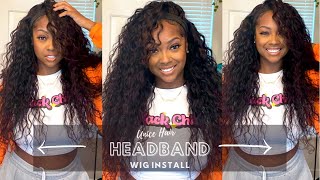 Water Wave Headband wig install in 5 minutes  3 Styles ✨ ft Unice Hair [upl. by Tnahs769]