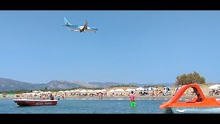 Planes landing over Kalamaki beach Zakynthos 2017 [upl. by Nylssej214]