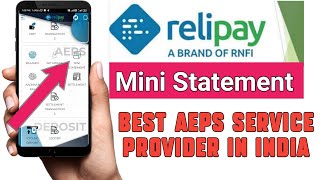 RNFI me Mini Statement Kaise Nikale  How to Check Mini Statement in RNFI Relipay by Manish Rathore [upl. by Martres]