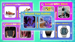 5 WOULD YOU RATHER Guess MEME Shoes Hour shirt Phone Snatch [upl. by Garretson]