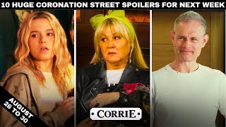 10 Huge Coronation Street Spoilers for August 26th to 30th  from corrie 2024 spoilers [upl. by Retse285]