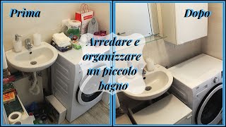 ARREDARE e ORGANIZZARE un BAGNO PICCOLOspazio lavanderia [upl. by Eseerehc]