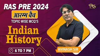 RAS Pre 2024  indian History  Topic wise MCQS  2  Prakhar Guru by Avinash Sir [upl. by Nacnud]