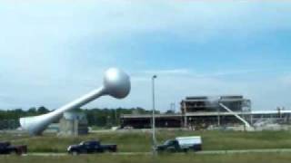 Massena General Motors Water Tower Crashes Into Ground [upl. by Nyram299]