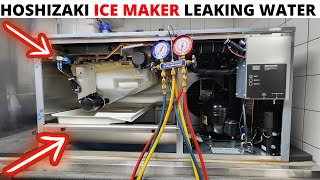 HVACR Hoshizaki Ice Maker Leaking WaterNot Making Ice Fill ValvePump Motor Leaking Water [upl. by Mcclees392]