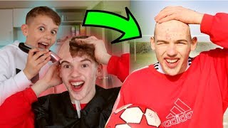 LOSER SHAVES HEAD FOOTBALL CHALLENGE [upl. by Suirada]