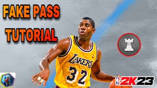 How to do a FAKE PASS in NBA 2K23 Tutorial [upl. by Sarat]