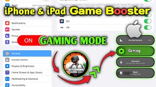 Enable Gaming Mode in iPhone  iPad Setting for PUBG  BGMI  Game Booster IOS [upl. by Enilorac]