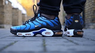 Classic Air Max Plus OG Tuned 1 Review amp On Feet Hyper BlueBlack 2018 [upl. by Rivkah450]