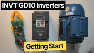 Getting start with singlephase INVT GD10 inverters noload test of a 3phase induction motor [upl. by Glory]