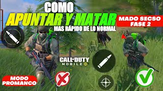 COMO MATAR PERO MAS RÁPIDO DE LO NORMAL  CALL OF DUTY MOBILE Trucos y Consejos [upl. by Aenat]