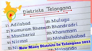 Districts Of Telangana 2023 district name 2023 how many districts in Telangana telanganaindia [upl. by Fulbert295]