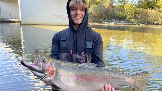 Ohio Steelhead Fishing UNOFFICIAL STATE RECORD [upl. by Norabal]