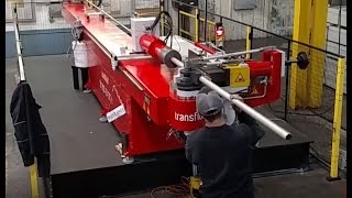 Dant Clayton bending aluminum handrail with Transfluid mandrel bending machine [upl. by Emiatej]