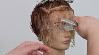 How to Razor Cut BOB HAIRCUT Tutorial [upl. by Aelam]